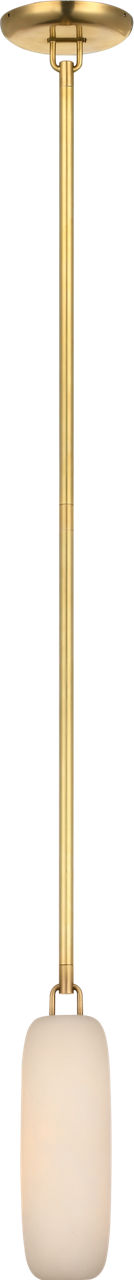 Formosa 11" Single Pendant | Antique-Burnished Brass | Alabaster