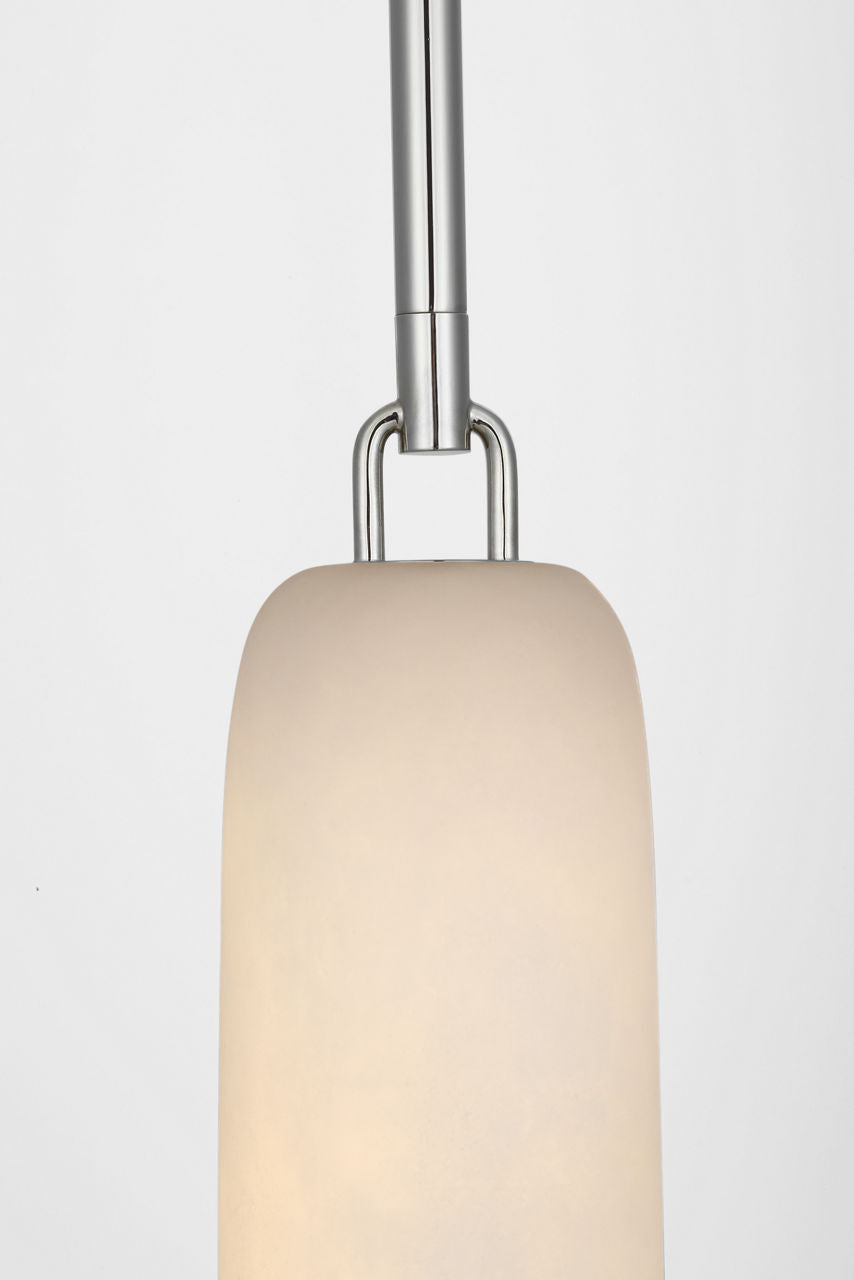 Formosa 11" Single Pendant | Polished Nickel | Alabaster