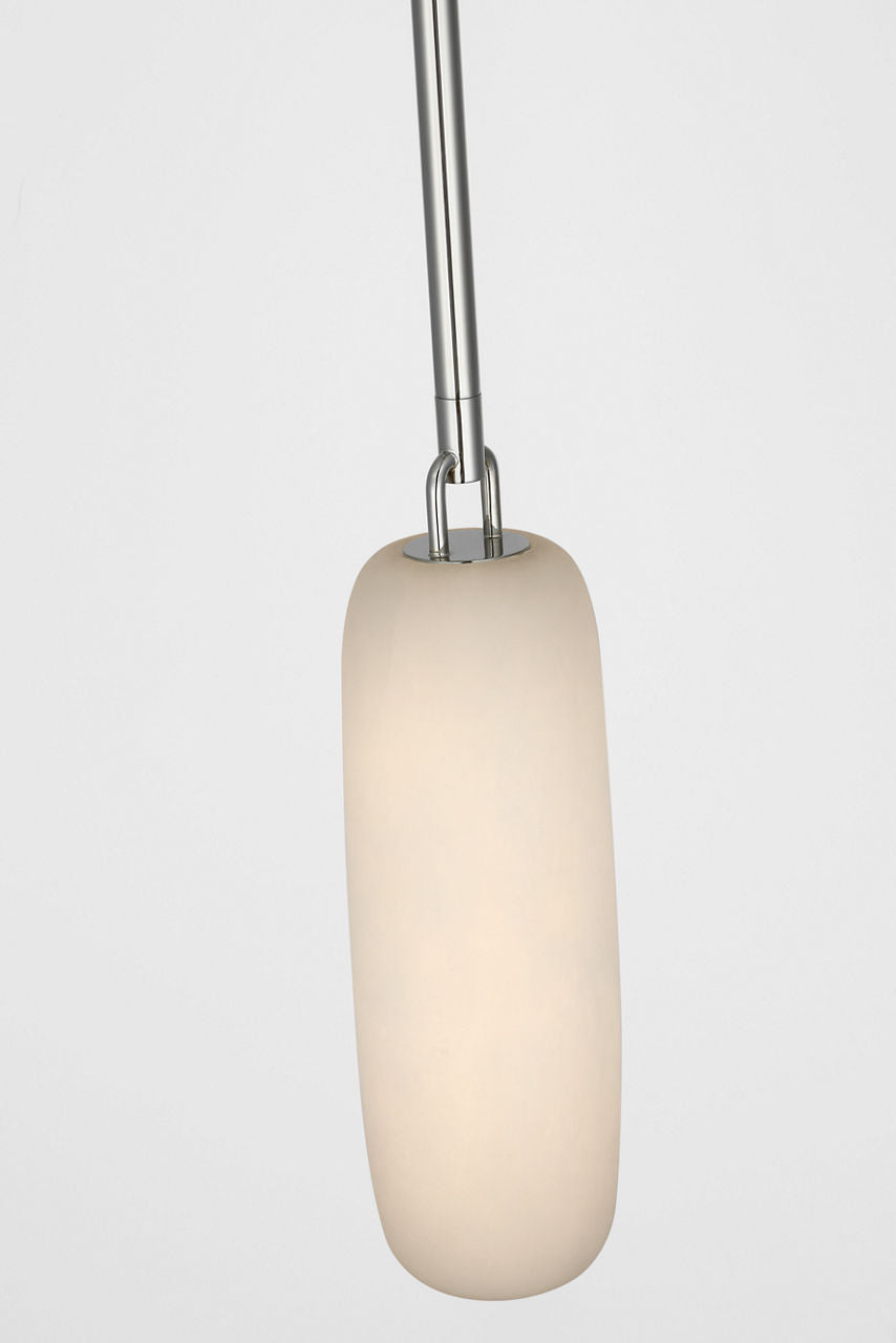 Formosa 11" Single Pendant | Polished Nickel | Alabaster