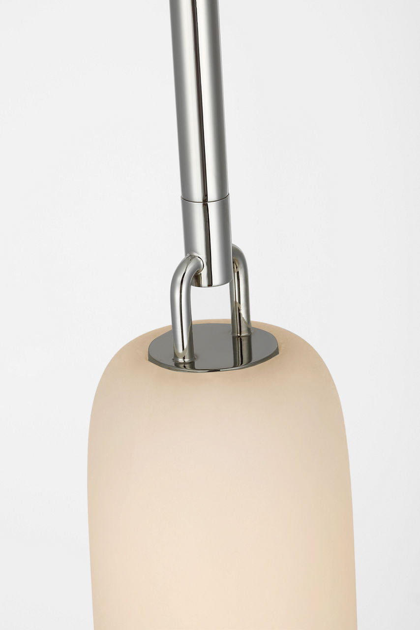 Formosa 11" Single Pendant | Polished Nickel | Alabaster
