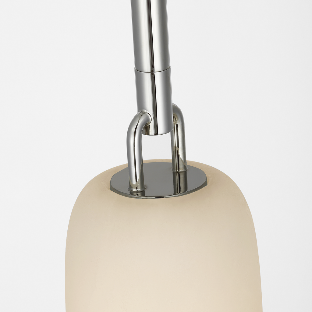 Formosa 11" Single Pendant | Polished Nickel | Alabaster
