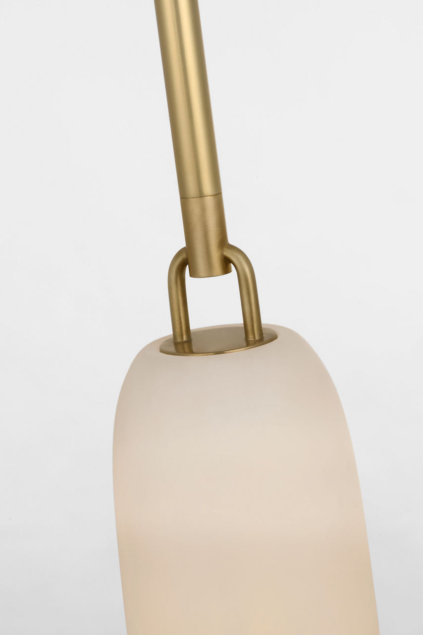 Formosa 17" Single Pendant | Antique-Burnished Brass | Alabaster