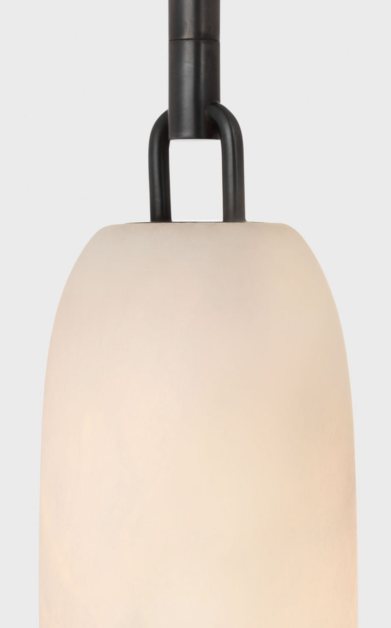 Formosa 17" Single Pendant | Bronze | Alabaster