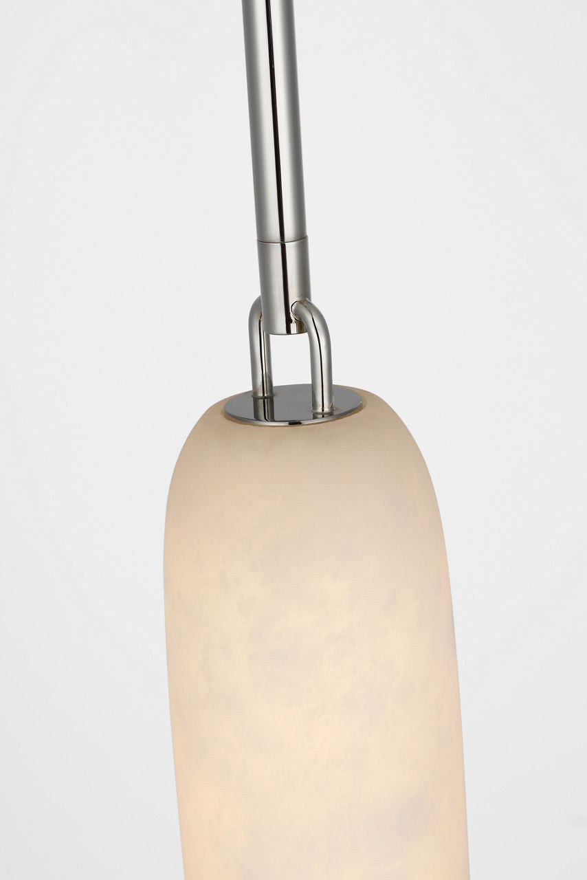 Formosa 17" Single Pendant | Polished Nickel | Alabaster