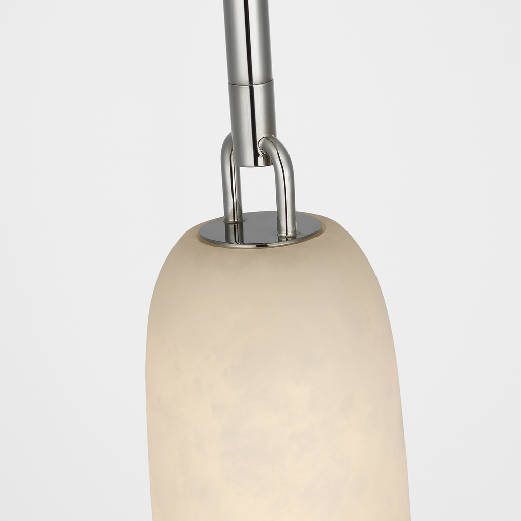Formosa 17" Single Pendant | Polished Nickel | Alabaster