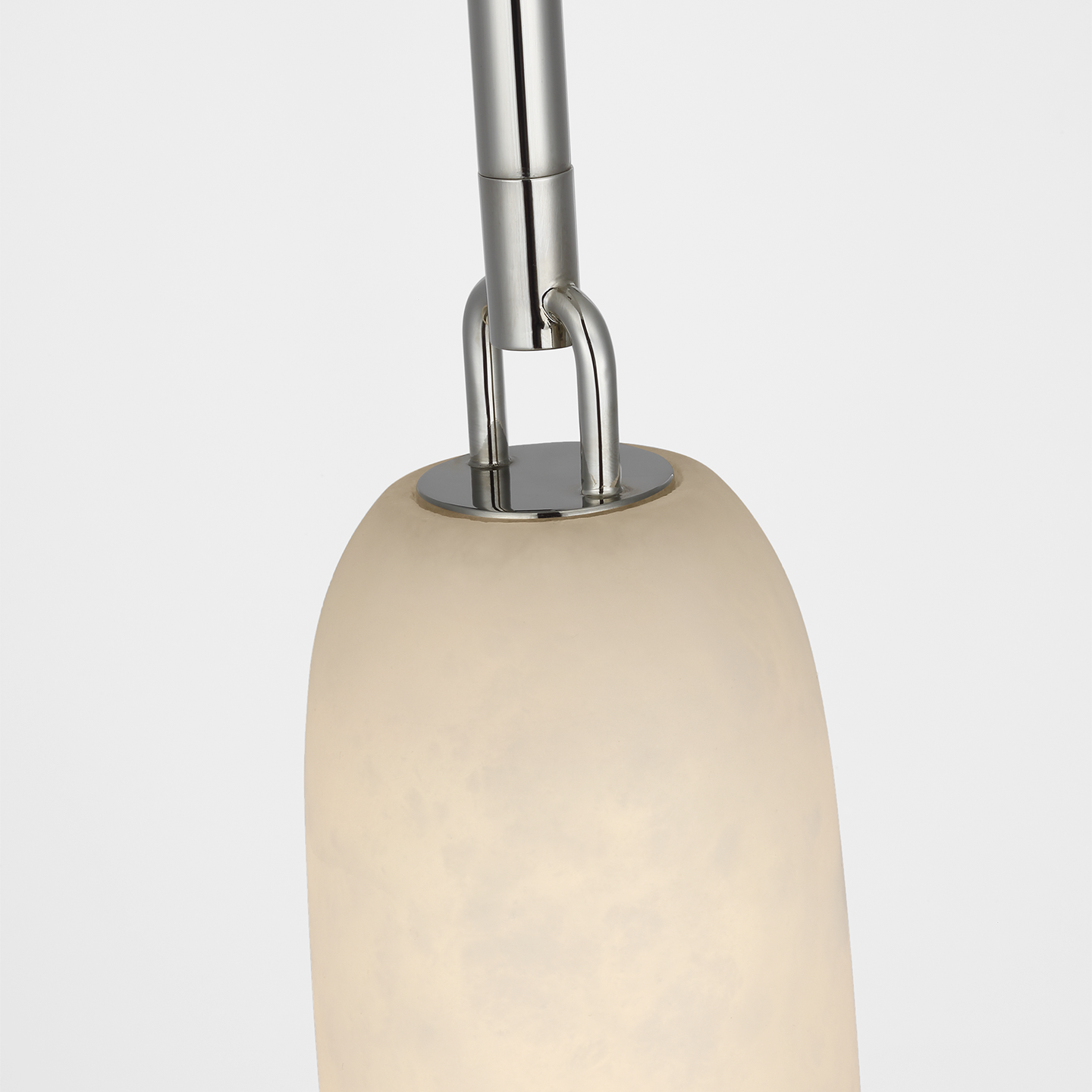 Formosa 17" Single Pendant | Polished Nickel | Alabaster