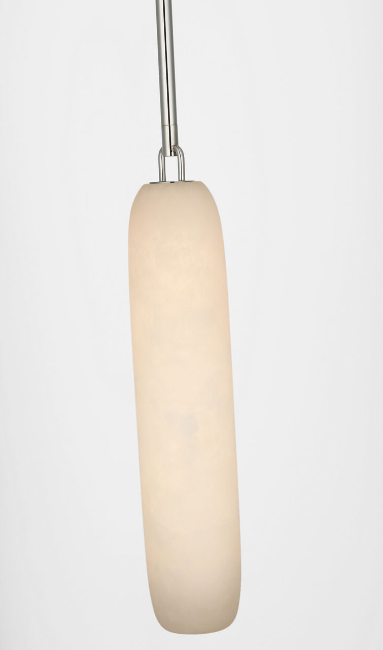 Formosa 17" Single Pendant | Polished Nickel | Alabaster