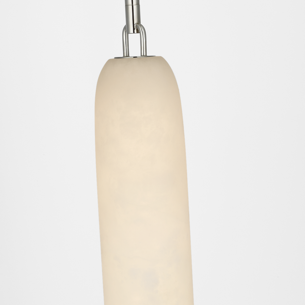 Formosa 17" Single Pendant | Polished Nickel | Alabaster