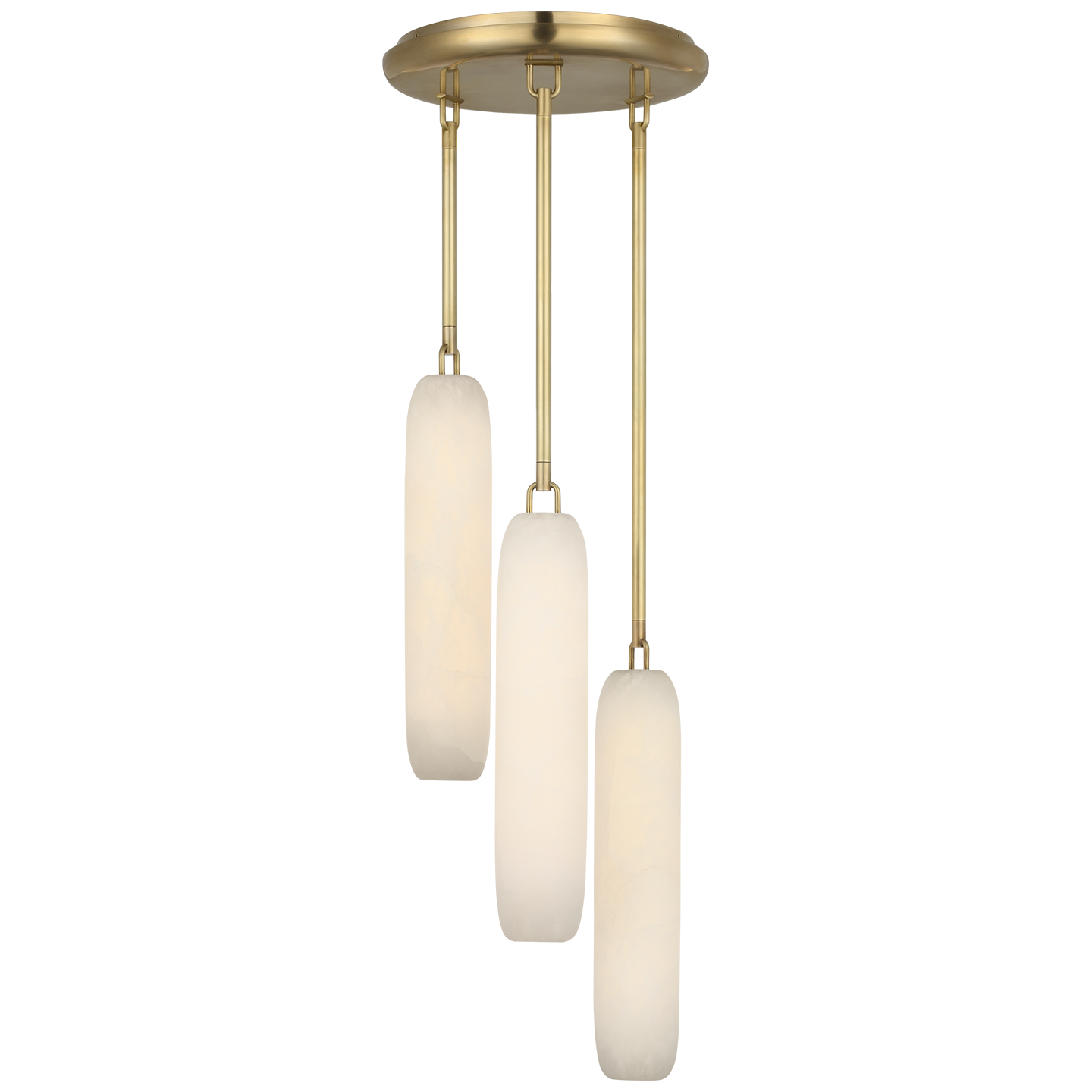 Formosa 3-Light Pendant | Antique-Burnished Brass | Alabaster