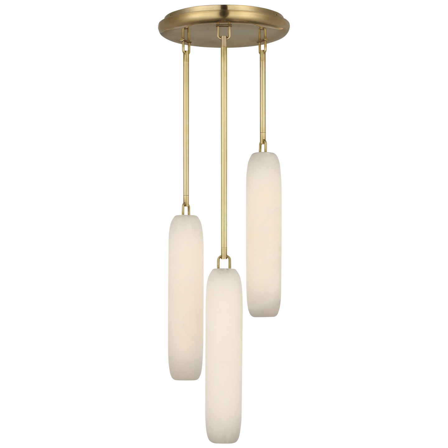 Formosa 3-Light Pendant | Antique-Burnished Brass | Alabaster