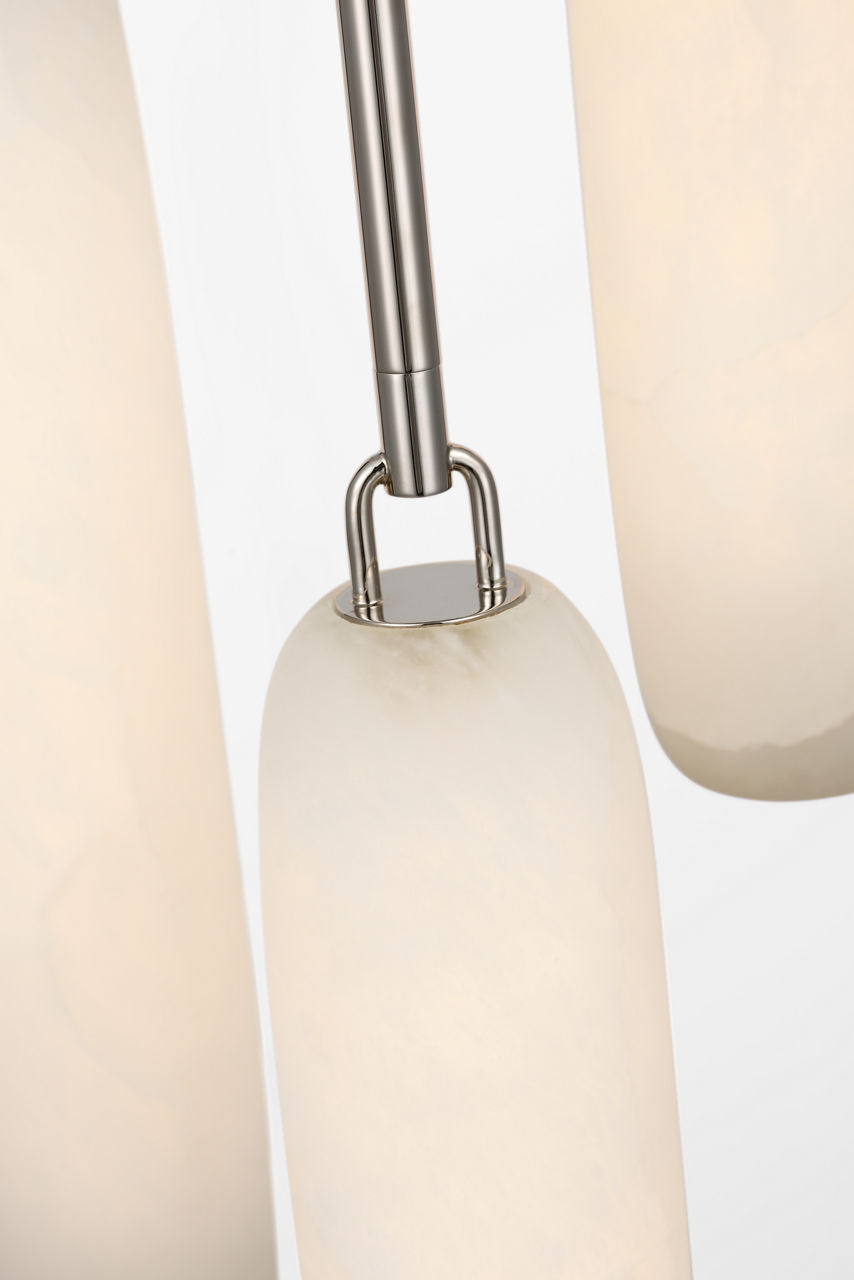 Formosa 3-Light Pendant | Polished Nickel | Alabaster