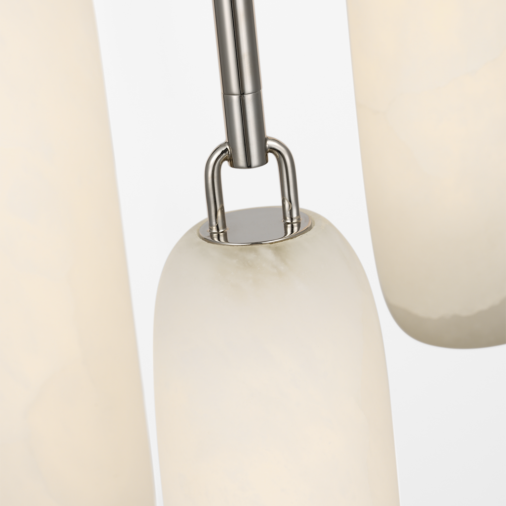 Formosa 3-Light Pendant | Polished Nickel | Alabaster