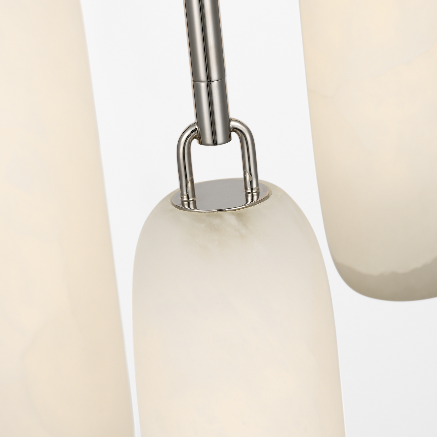Formosa 3-Light Pendant | Polished Nickel | Alabaster