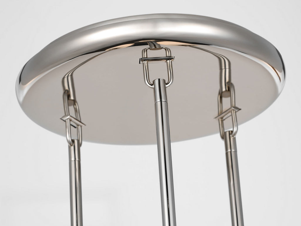 Formosa 3-Light Pendant | Polished Nickel | Alabaster