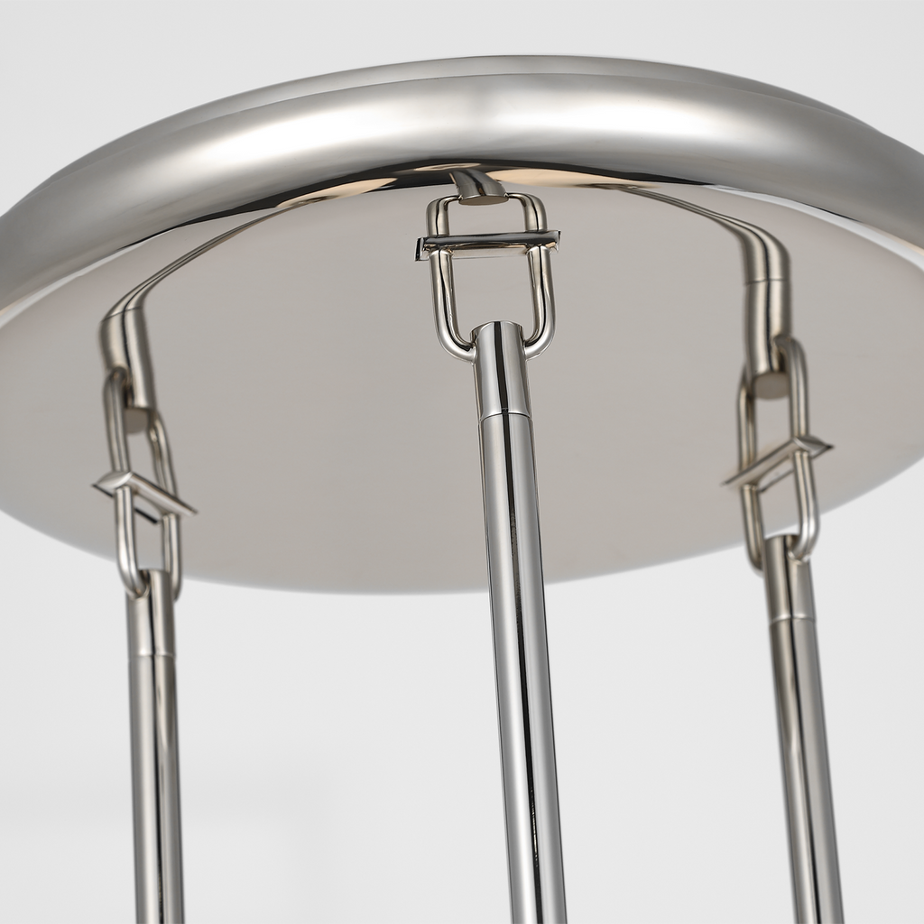 Formosa 3-Light Pendant | Polished Nickel | Alabaster