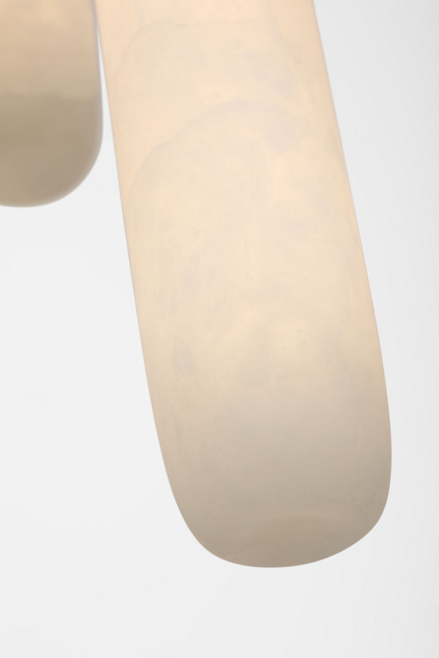 Formosa 3-Light Pendant | Polished Nickel | Alabaster