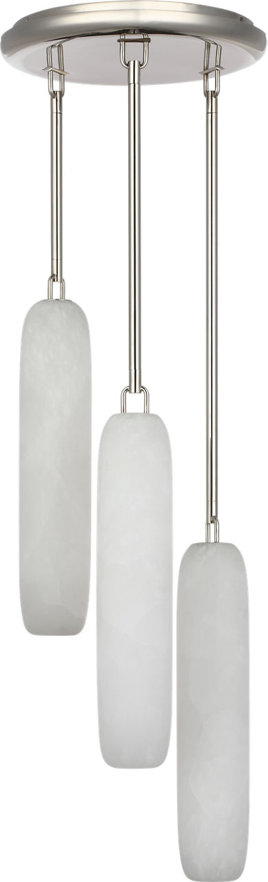 Formosa 3-Light Pendant | Polished Nickel | Alabaster