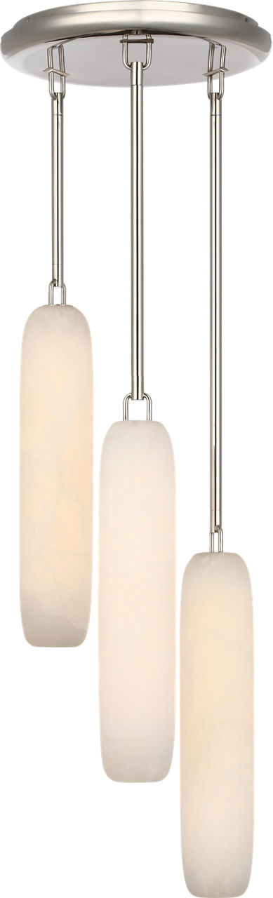 Formosa 3-Light Pendant | Polished Nickel | Alabaster
