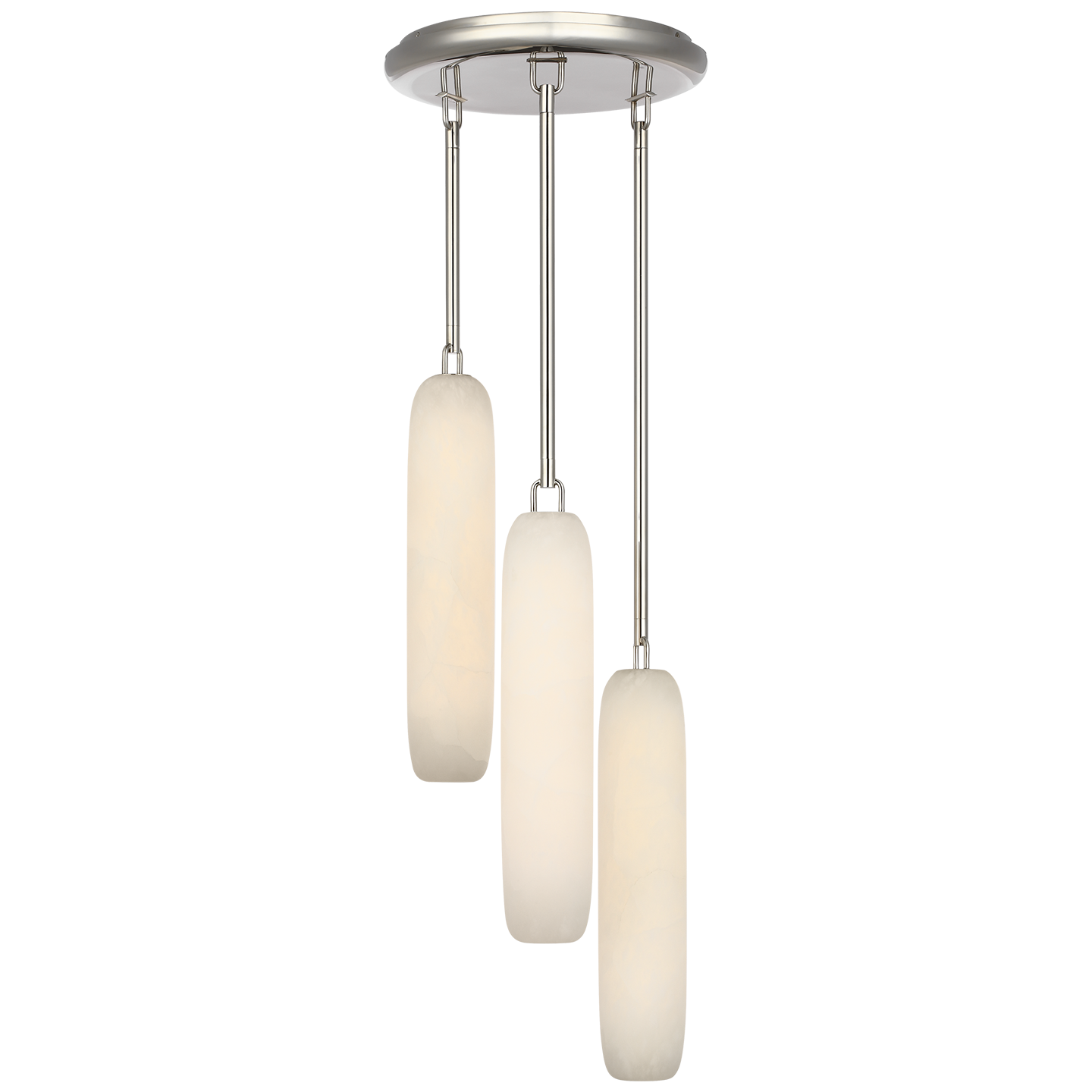 Formosa 3-Light Pendant | Polished Nickel | Alabaster
