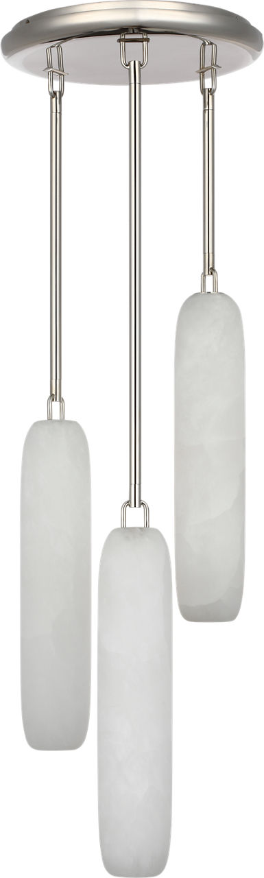Formosa 3-Light Pendant | Polished Nickel | Alabaster