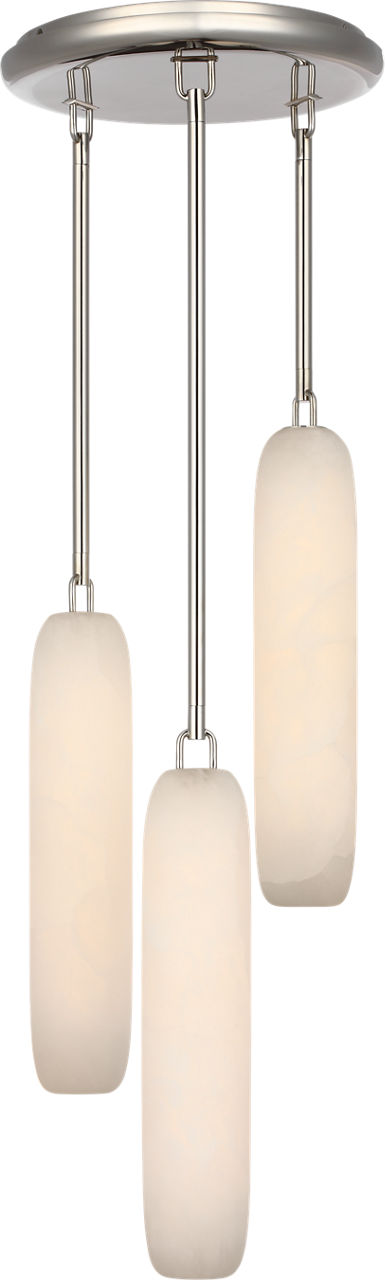 Formosa 3-Light Pendant | Polished Nickel | Alabaster