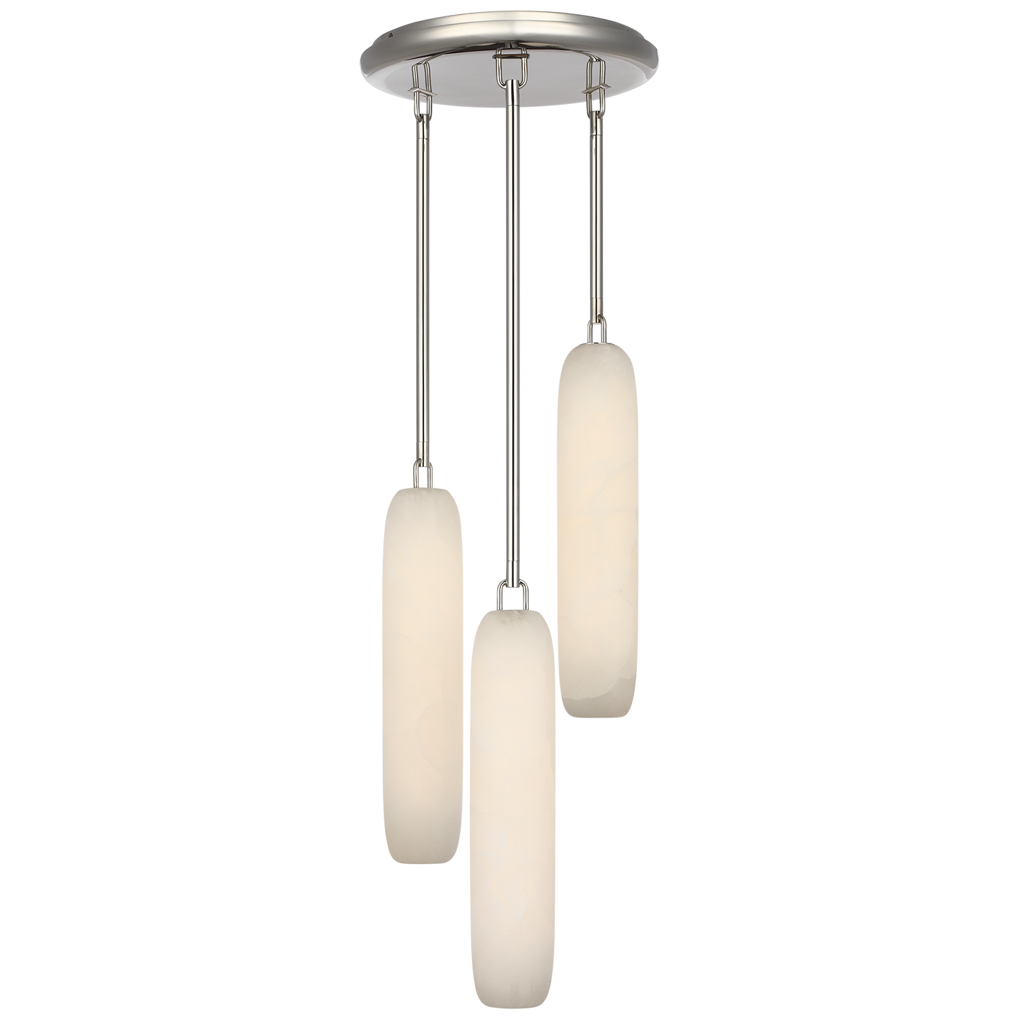 Formosa 3-Light Pendant | Polished Nickel | Alabaster