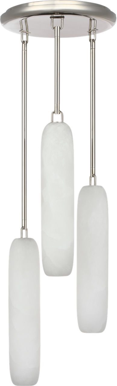 Formosa 3-Light Pendant | Polished Nickel | Alabaster