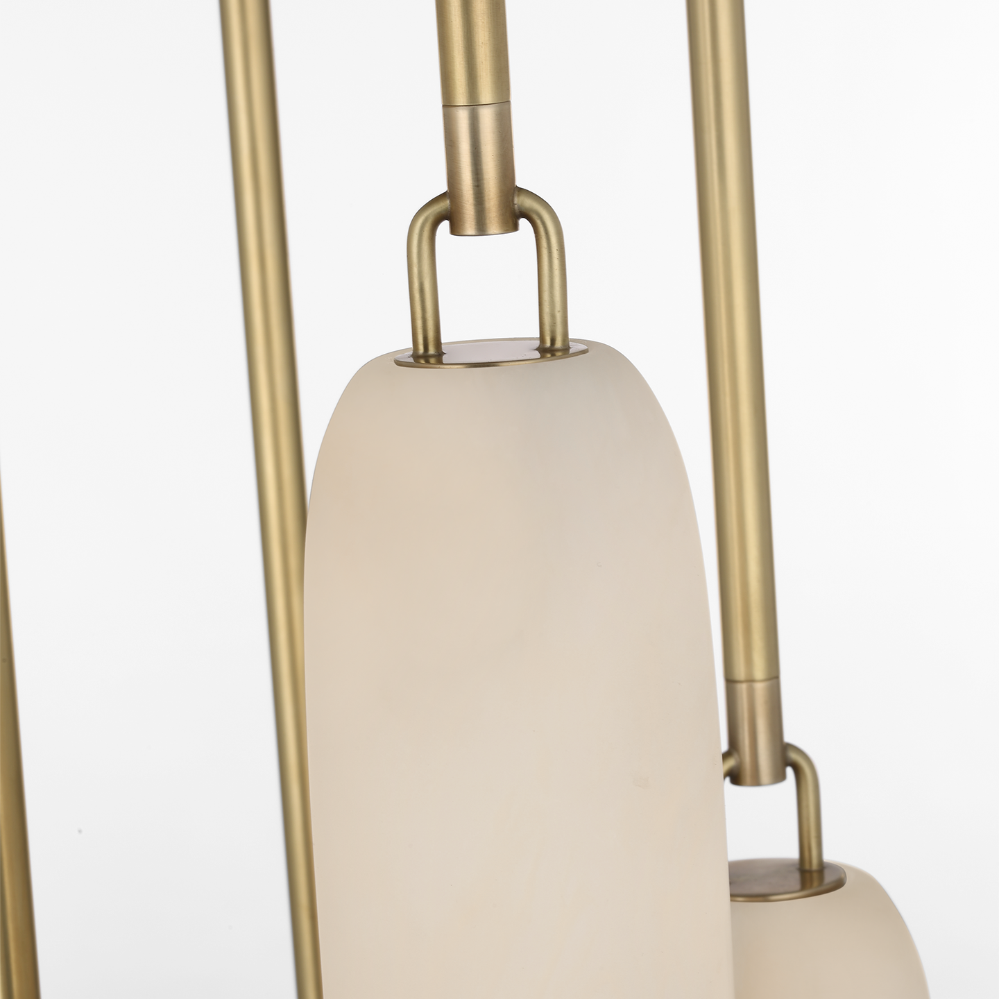 Formosa 7-Light Pendant | Antique-Burnished Brass | Alabaster