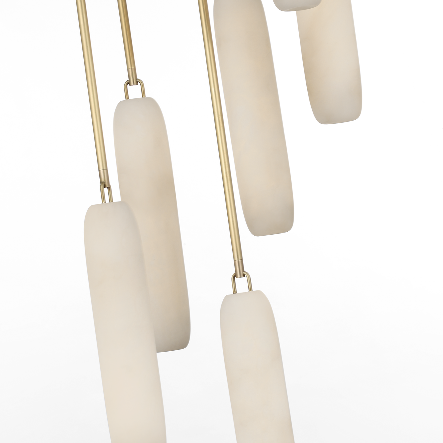 Formosa 7-Light Pendant | Antique-Burnished Brass | Alabaster