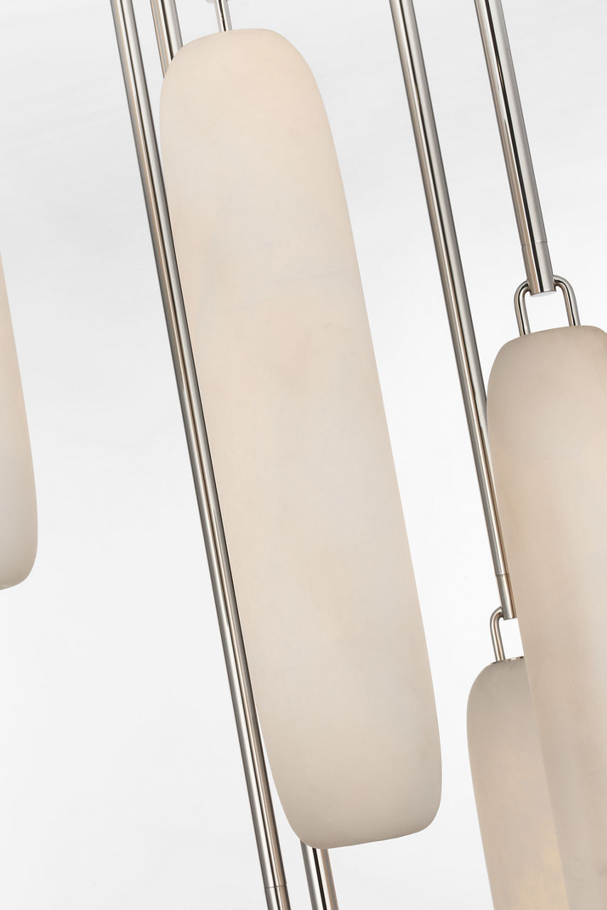 Formosa 7-Light Pendant | Polished Nickel | Alabaster