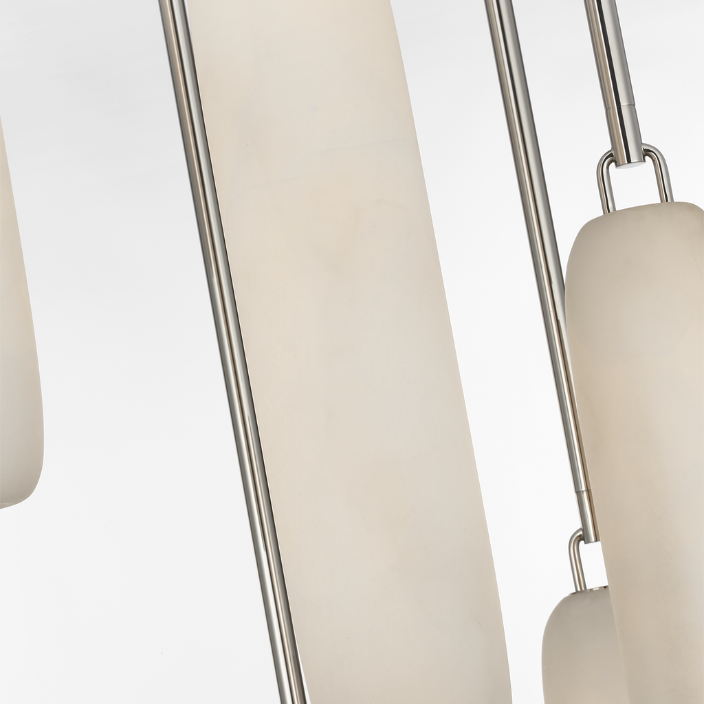 Formosa 7-Light Pendant | Polished Nickel | Alabaster