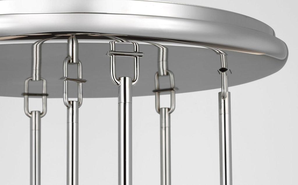 Formosa 7-Light Pendant | Polished Nickel | Alabaster