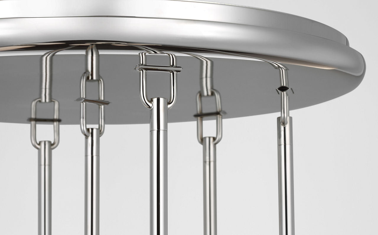 Formosa 7-Light Pendant | Polished Nickel | Alabaster