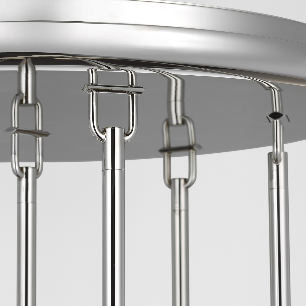 Formosa 7-Light Pendant | Polished Nickel | Alabaster