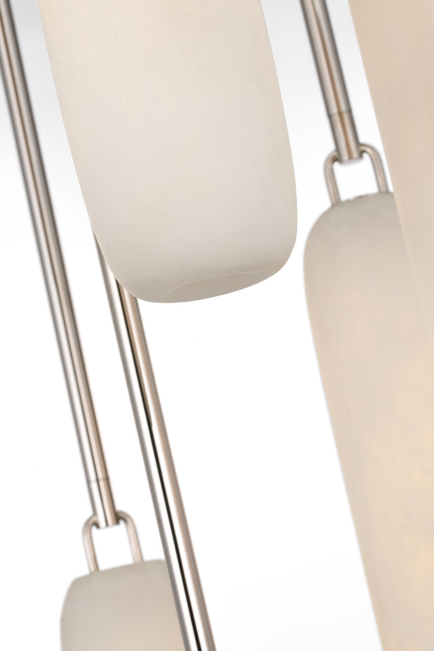 Formosa 7-Light Pendant | Polished Nickel | Alabaster