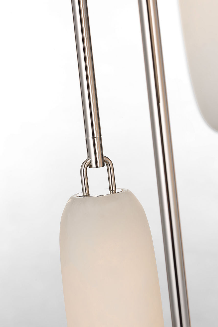 Formosa 7-Light Pendant | Polished Nickel | Alabaster