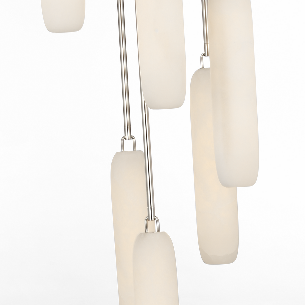 Formosa 7-Light Pendant | Polished Nickel | Alabaster