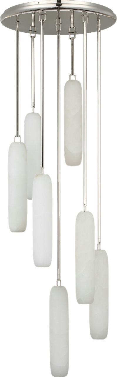 Formosa 7-Light Pendant | Polished Nickel | Alabaster