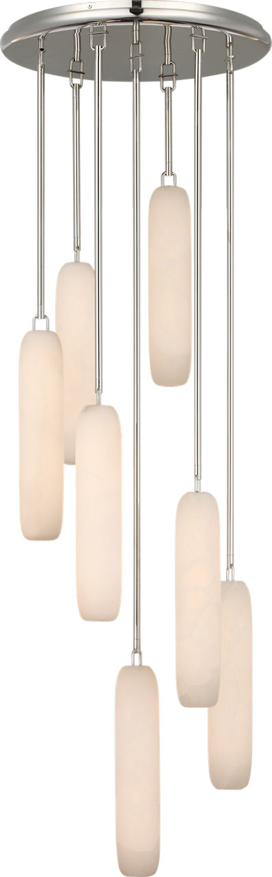 Formosa 7-Light Pendant | Polished Nickel | Alabaster