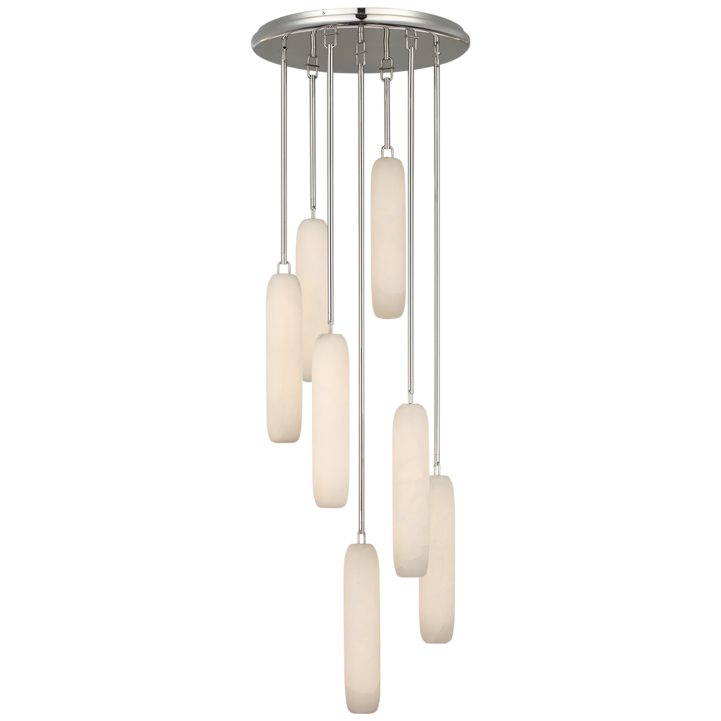 Formosa 7-Light Pendant | Polished Nickel | Alabaster