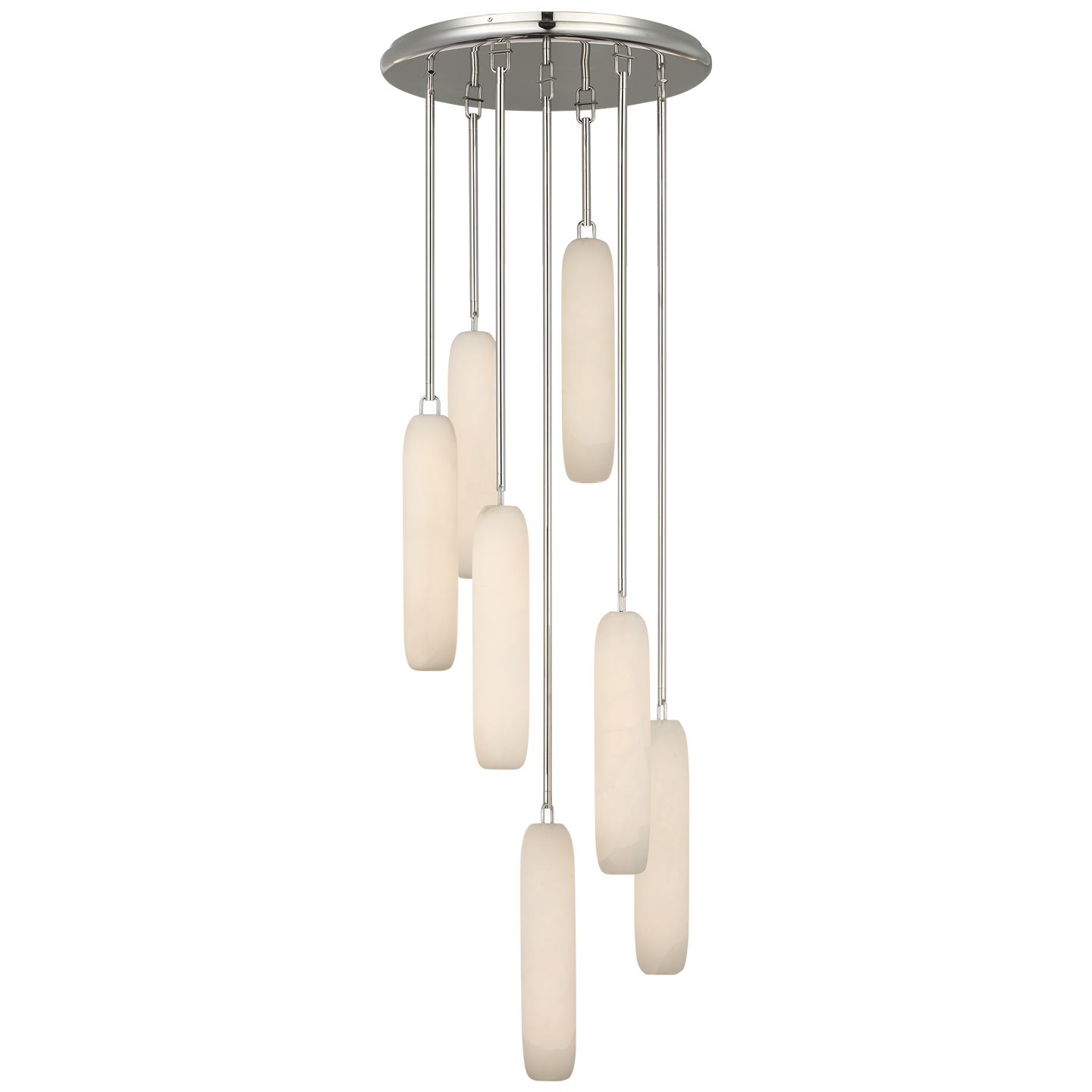 Formosa 7-Light Pendant | Polished Nickel | Alabaster
