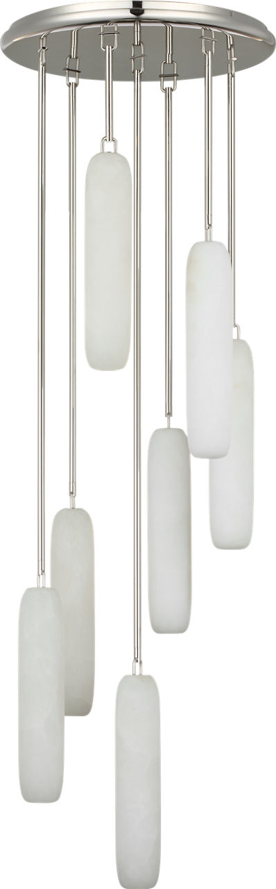Formosa 7-Light Pendant | Polished Nickel | Alabaster