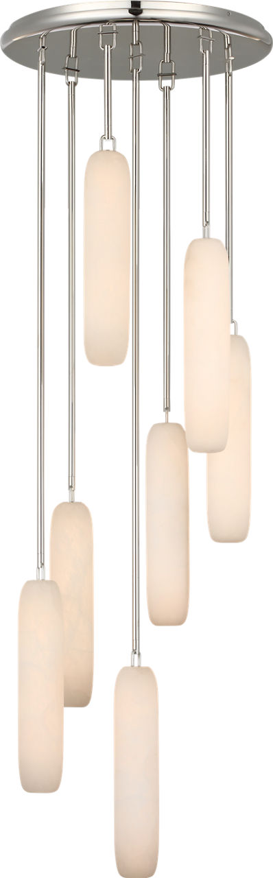 Formosa 7-Light Pendant | Polished Nickel | Alabaster