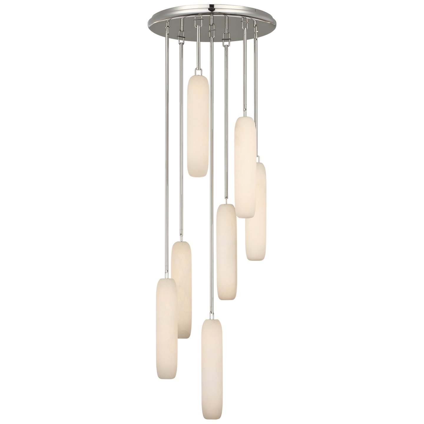 Formosa 7-Light Pendant | Polished Nickel | Alabaster