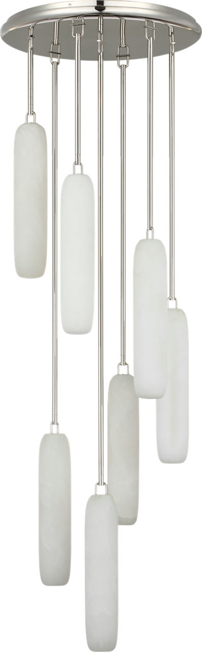 Formosa 7-Light Pendant | Polished Nickel | Alabaster