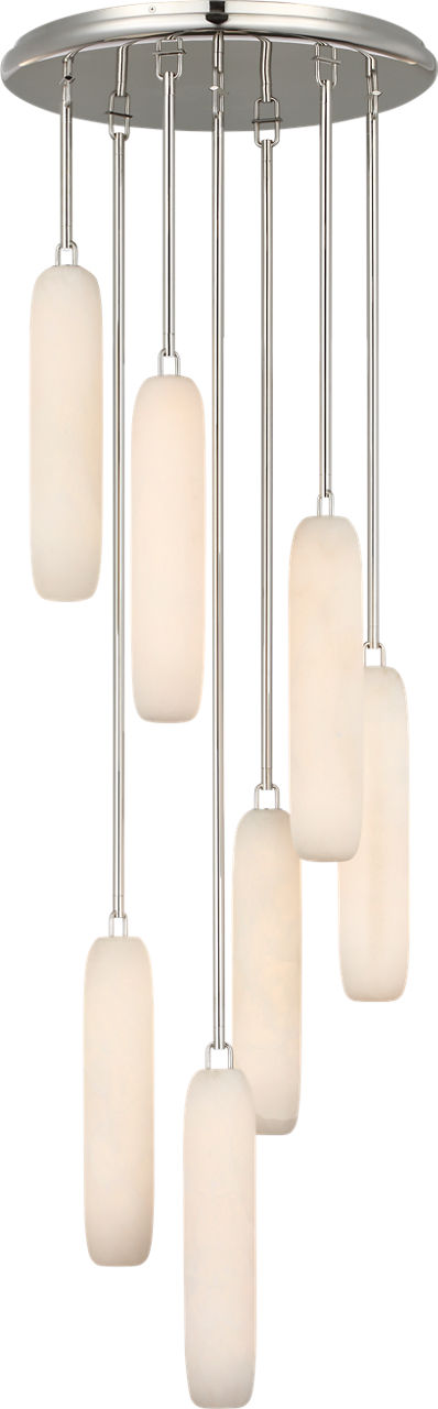 Formosa 7-Light Pendant | Polished Nickel | Alabaster