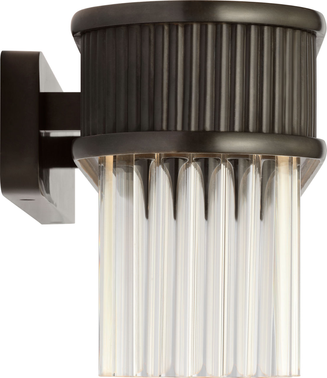 Menil 24" Linear Sconce | Bronze | Crystal Rods