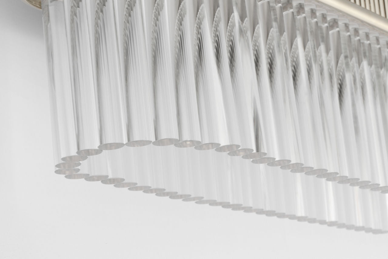 Menil 24" Linear Sconce | Polished Nickel | Crystal Rods