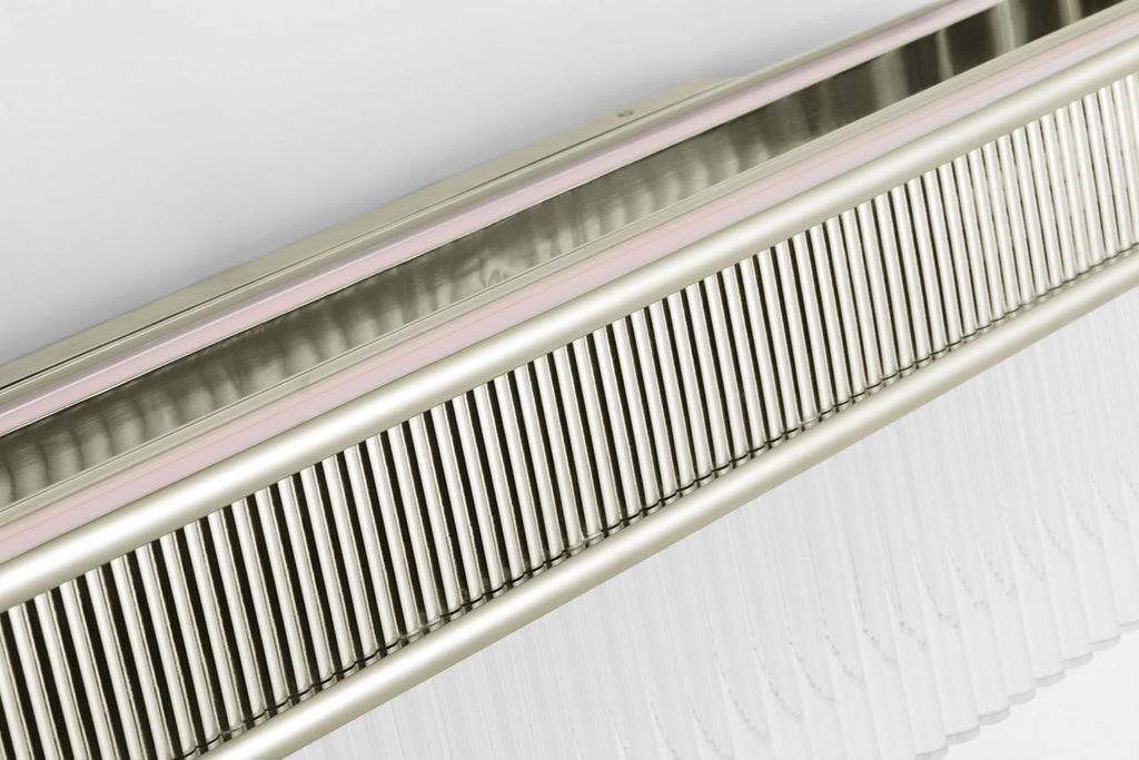 Menil 24" Linear Sconce | Polished Nickel | Crystal Rods