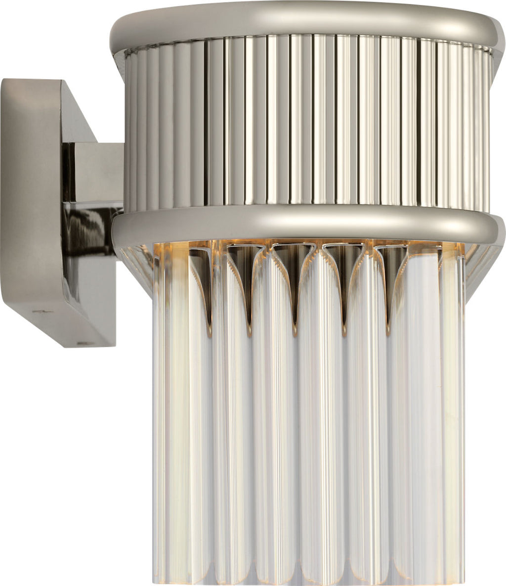 Menil 24" Linear Sconce | Polished Nickel | Crystal Rods